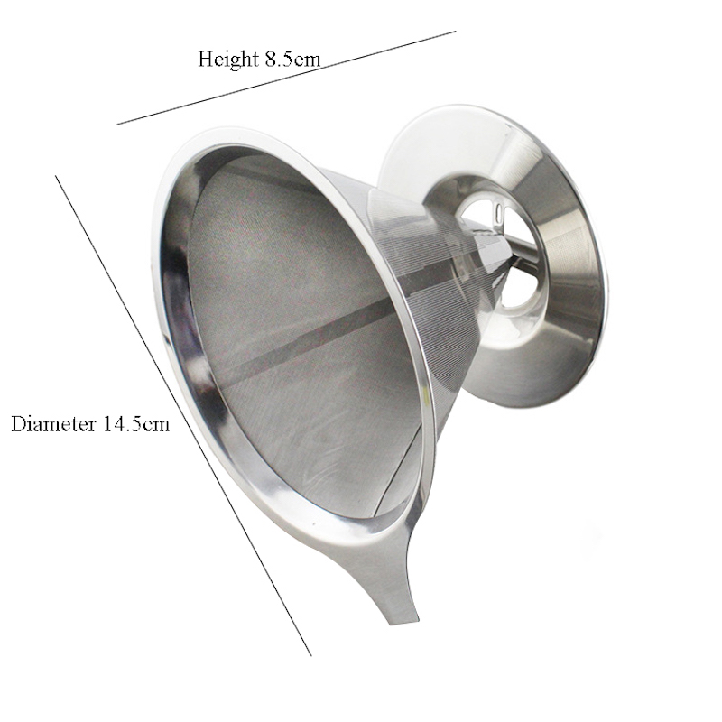 Rozsdamentes Steel Drip Reuble Pour Over Stand Mesh Coffee Filter